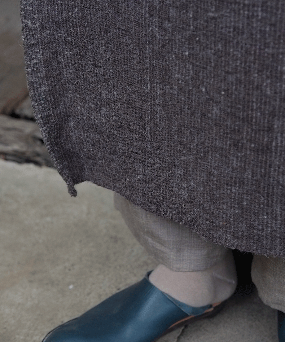 Wrap skirt | Trapezoid, Himalayas Wool, Grey purple, 5500GPu
