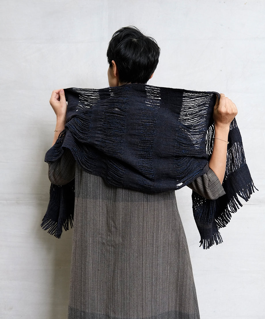 florts muffler | Silk Wool, 4041W / P / DB