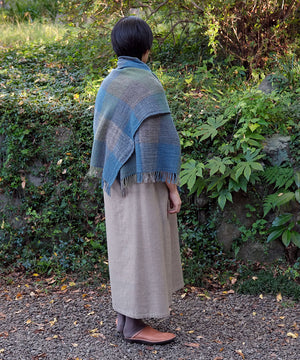 Fukufuku series | shawl, Wool, 5017IGr