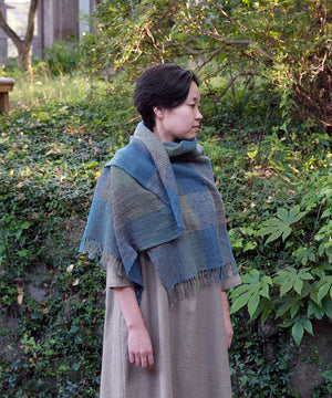 Fukufuku series | shawl, Wool, 5017IGr