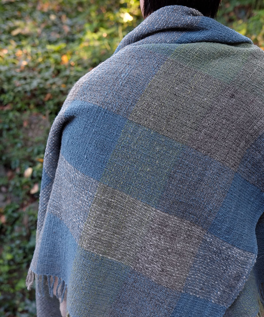 Fukufuku series | shawl, Wool, 5017IGr