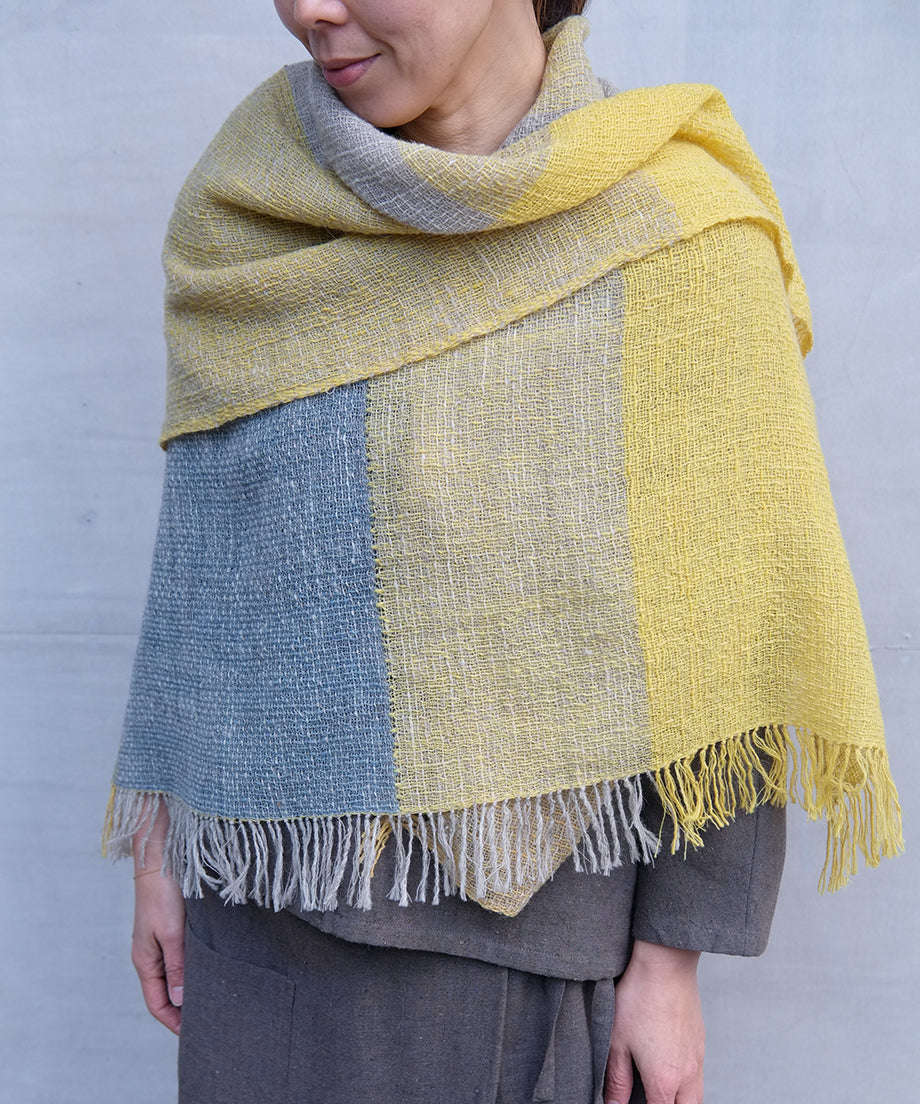 Fukufuku series | shawl, Wool, 5018YG