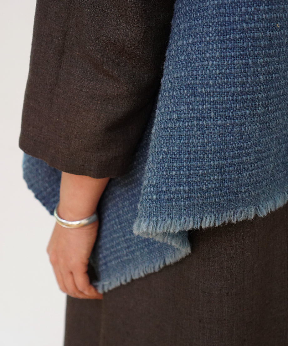 Kalpa cape vest | Himalayan wool, indigo, 5192GI