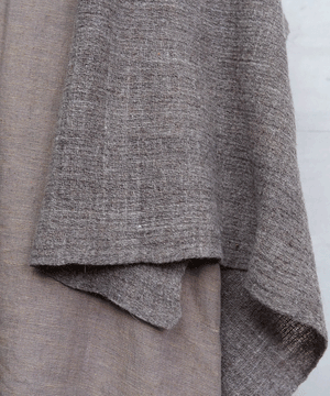 Fukufuku series | Cape vest long, Himalayan wool, Medium gray, 5207MG