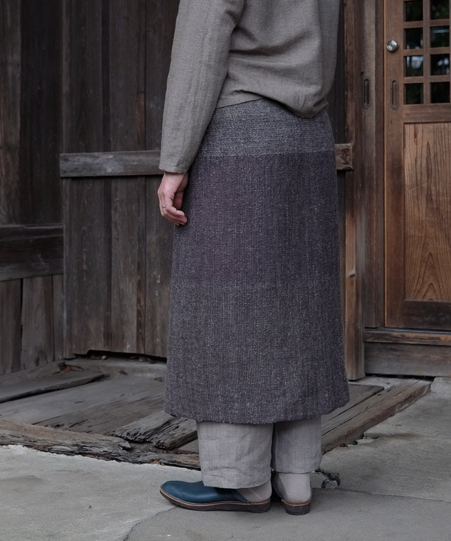 Wrap skirt | Trapezoid, Himalayas Wool, Grey purple, 5500GPu