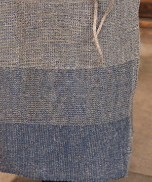 Wrap skirt | Trapezoid, Himalayan Wool, khaki grey & blue, 5500KhDB