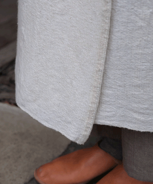 Wrap skirt | Trapezoid, Himalayas Wool, White, 5500W