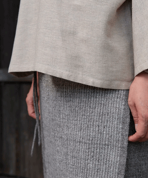 Wrap skirt | Plain, Himalayas Wool, Gray & light gray, 5505GGs