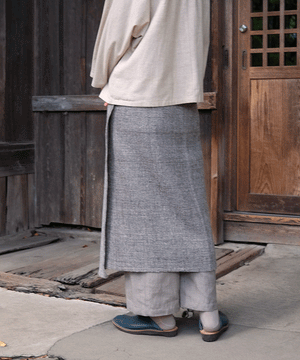 Wrap skirt | Plain, Himalayas Wool, Gray & light gray, 5505GGs