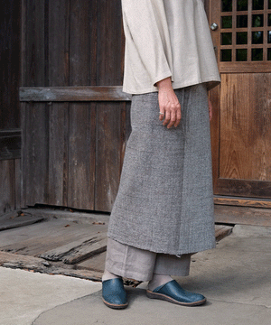 Wrap skirt | Plain, Himalayas Wool, Gray & light gray, 5505GGs