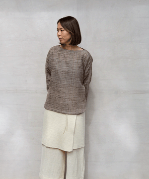 Wrap skirt | Plain short, Himalayas Wool, White, 5520W