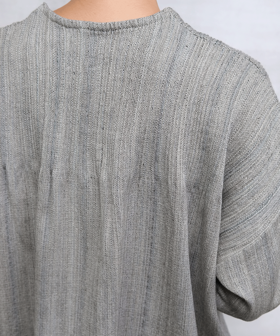 Koti series | Pullover, Wool & silk, Heather gray, 6555WG