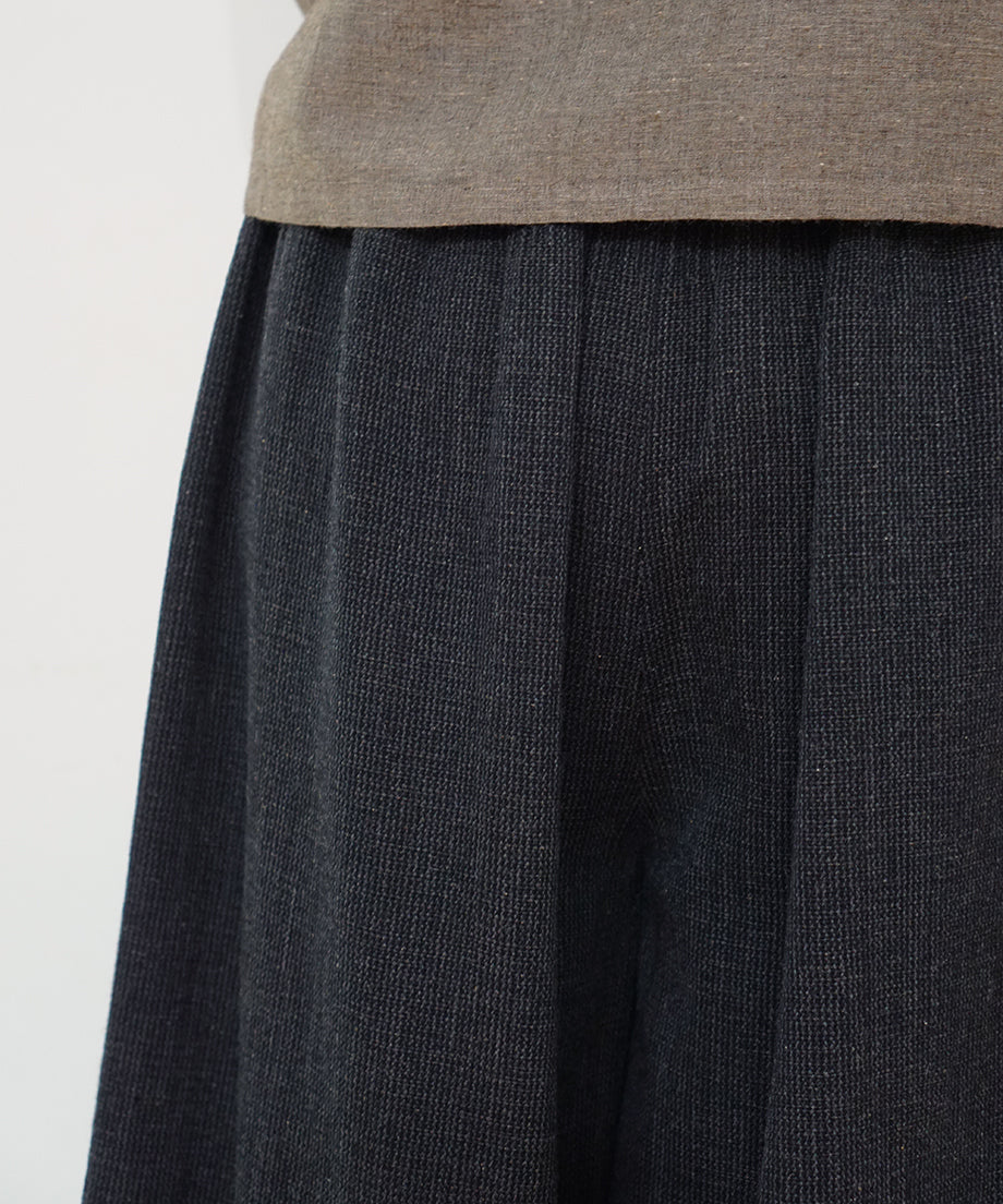 Koti series | Pants, Wool & silk, Black & Grey stripe, 6870wB