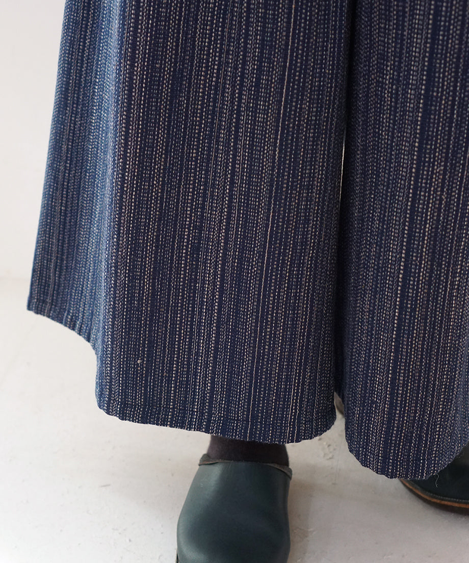 Koti series | Pants, Wool & silk, Blue & Grey mix stripe, 6870wBl