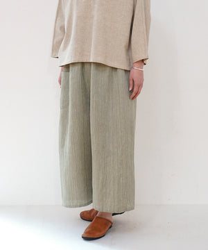 Koti series | Pants, Linen & silk, Green gray, 6874lGr