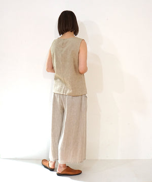 Koti series | Pants, Linen & silk, Natural, 6874lN