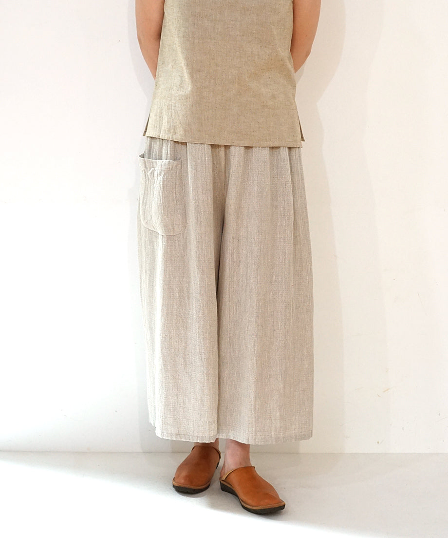 Koti series | Pants, Linen & silk, Natural, 6874lN