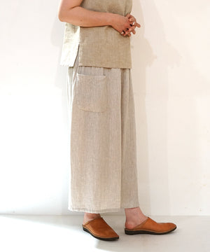 Koti series | Pants, Linen & silk, Natural, 6874lN