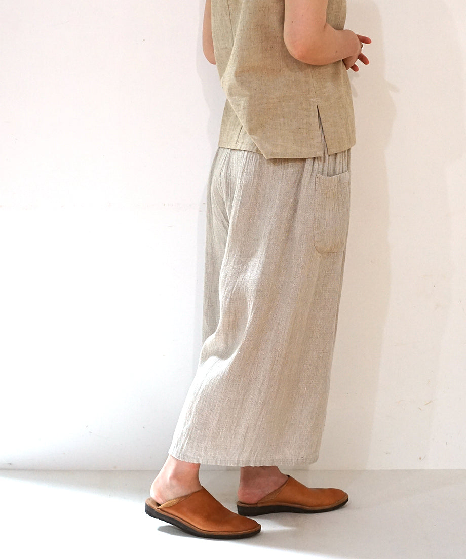 Koti series | Pants, Linen & silk, Natural, 6874lN