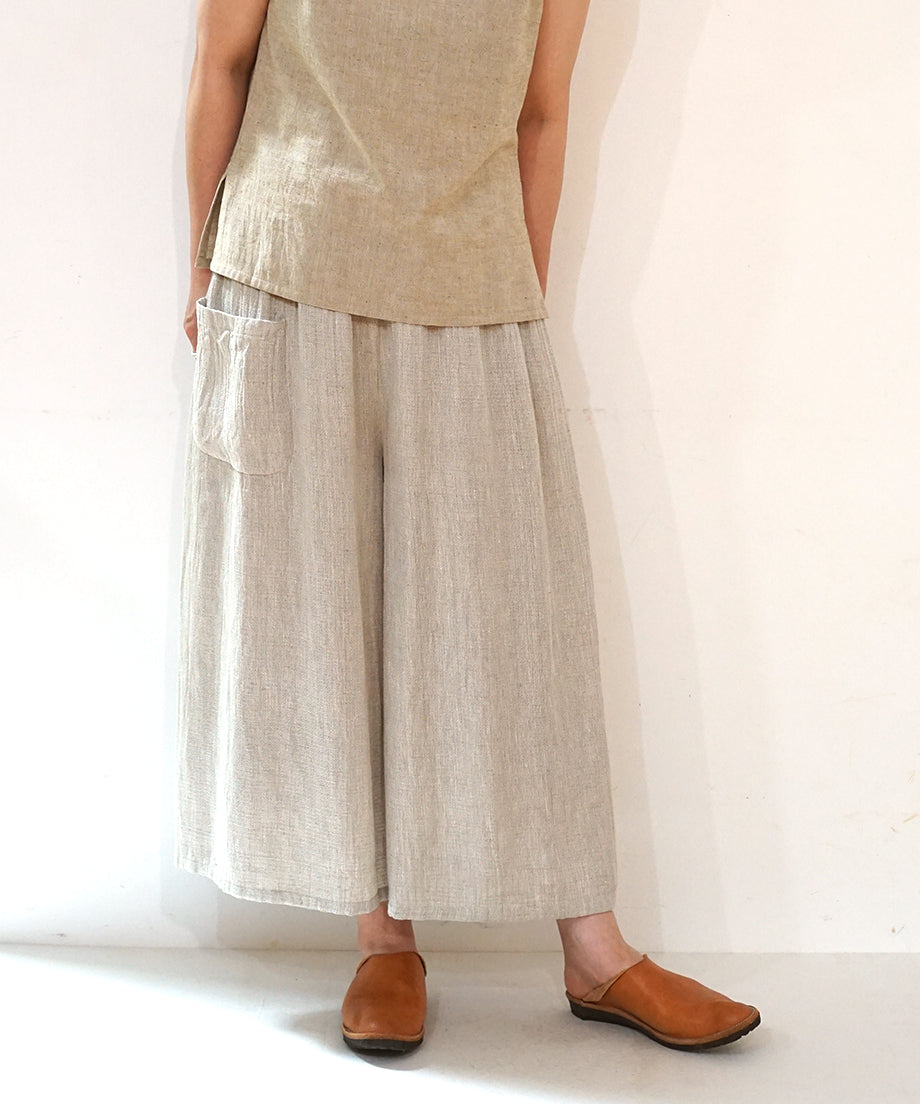 Koti series | Pants, Linen & silk, Natural, 6874lN