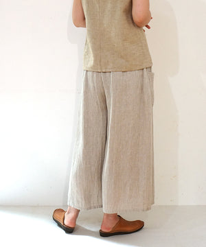 Koti series | Pants, Linen & silk, Natural, 6874lN