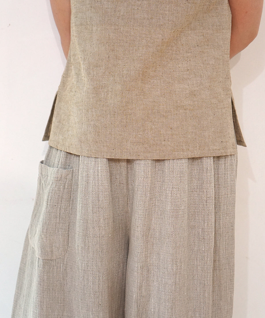 Koti series | Pants, Linen & silk, Natural, 6874lN