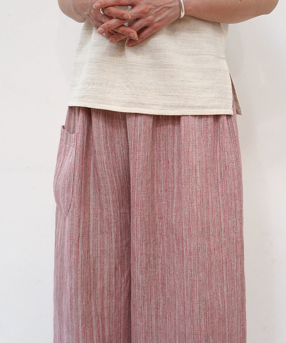 Koti series | Pants, Linen & silk, Pink gray, 6874lP