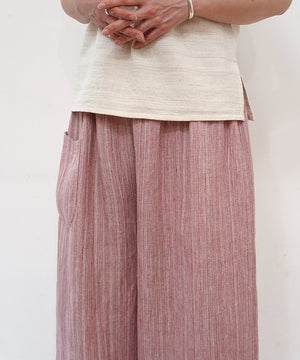 Koti series | Pants, Linen & silk, Pink gray, 6874lP