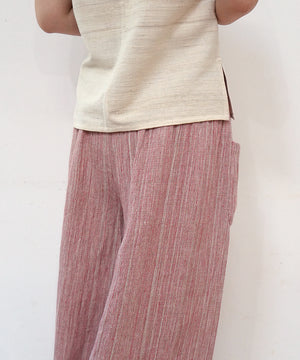 Koti series | Pants, Linen & silk, Pink gray, 6874lP