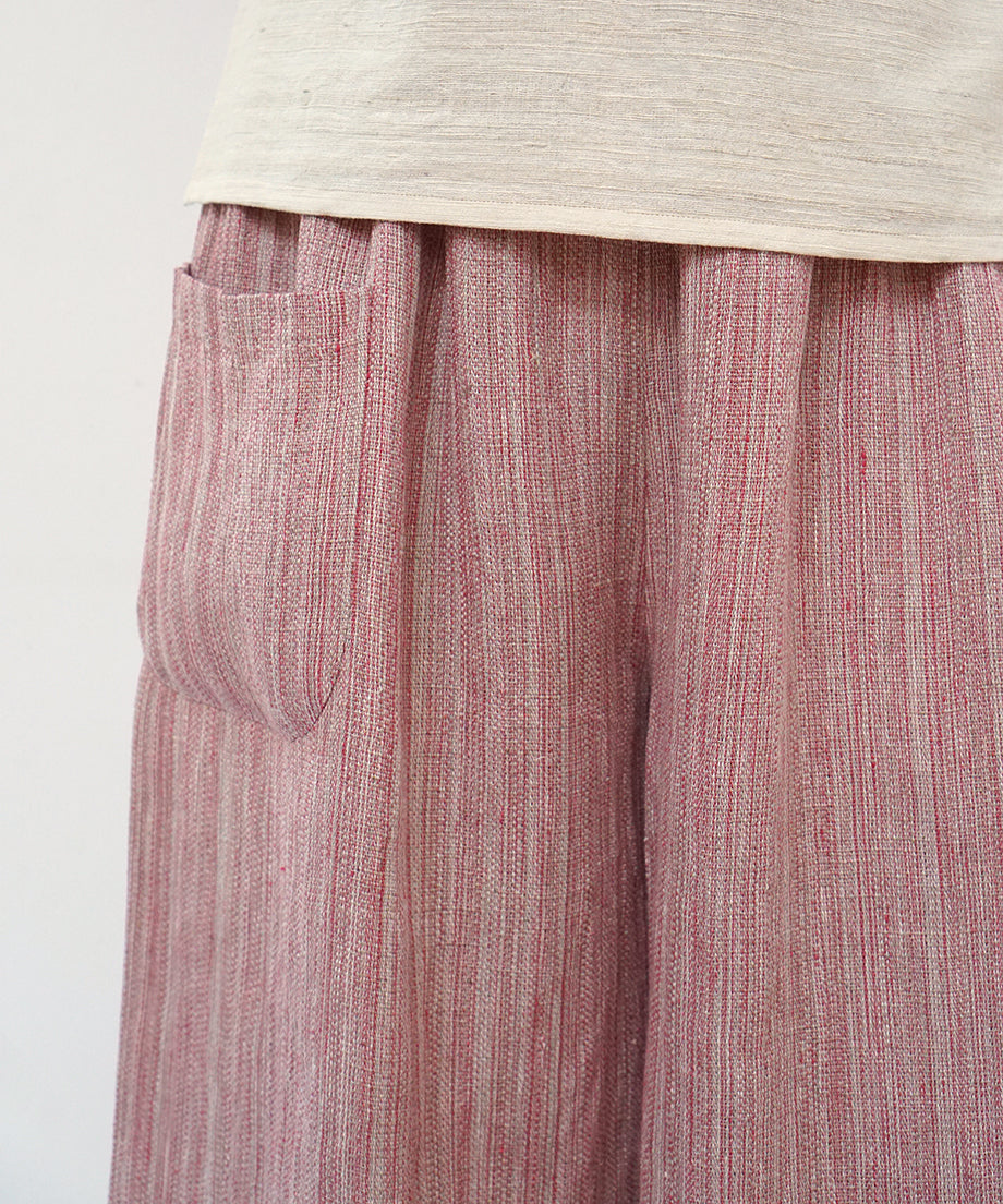 Koti series | Pants, Linen & silk, Pink gray, 6874lP