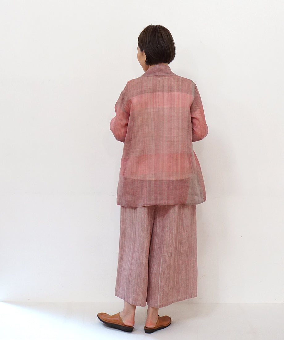Koti series | Pants, Linen & silk, Pink gray, 6874lP