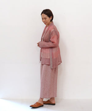 Koti series | Pants, Linen & silk, Pink gray, 6874lP