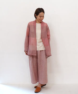 Koti series | Pants, Linen & silk, Pink gray, 6874lP