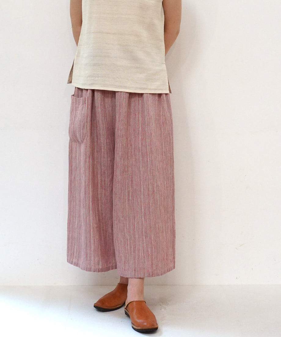 Koti series | Pants, Linen & silk, Pink gray, 6874lP