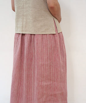 Koti series | Skirt, Linen & silk, Pink gray, 6900lP