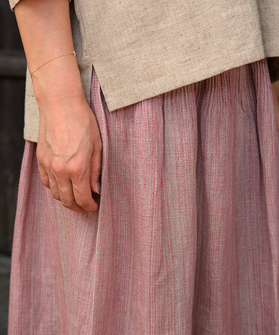 Koti series | Skirt, Linen & silk, Heather Pink, 6900lP