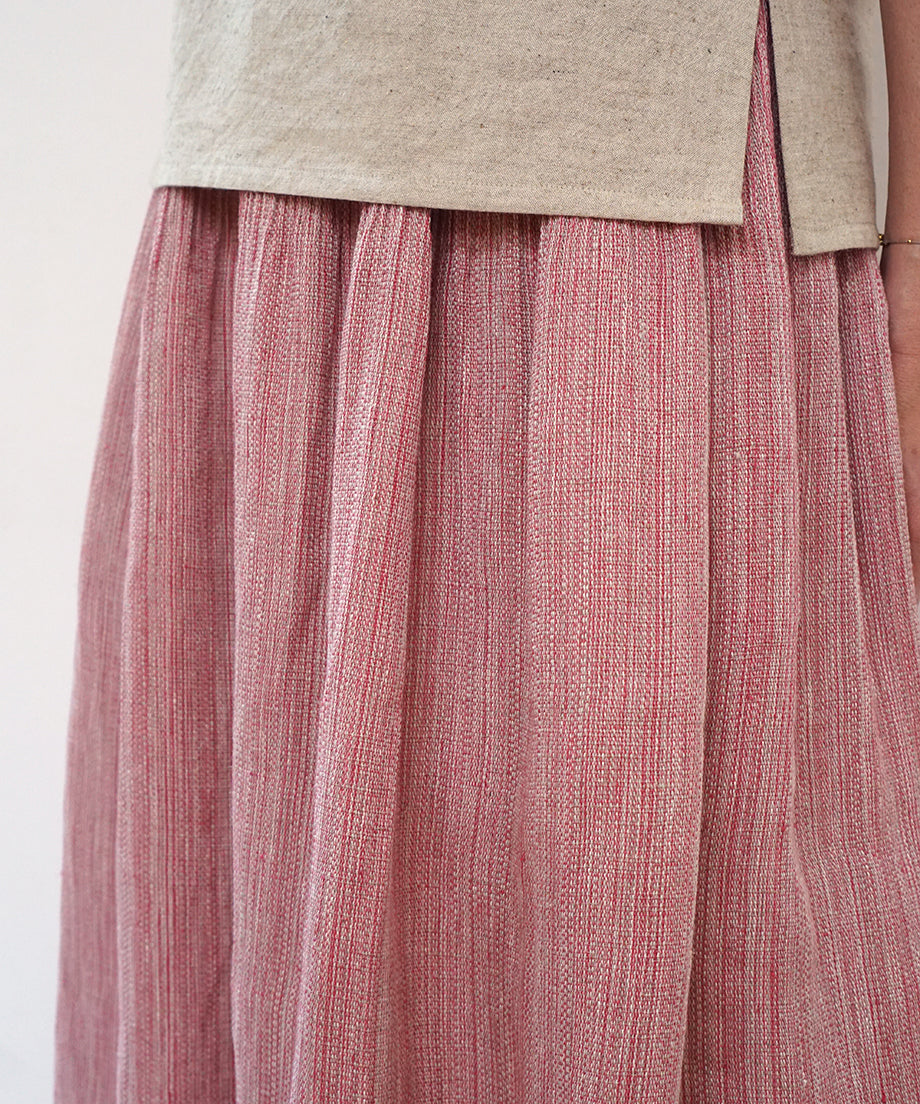 Koti series | Skirt, Linen & silk, Pink gray, 6900lP