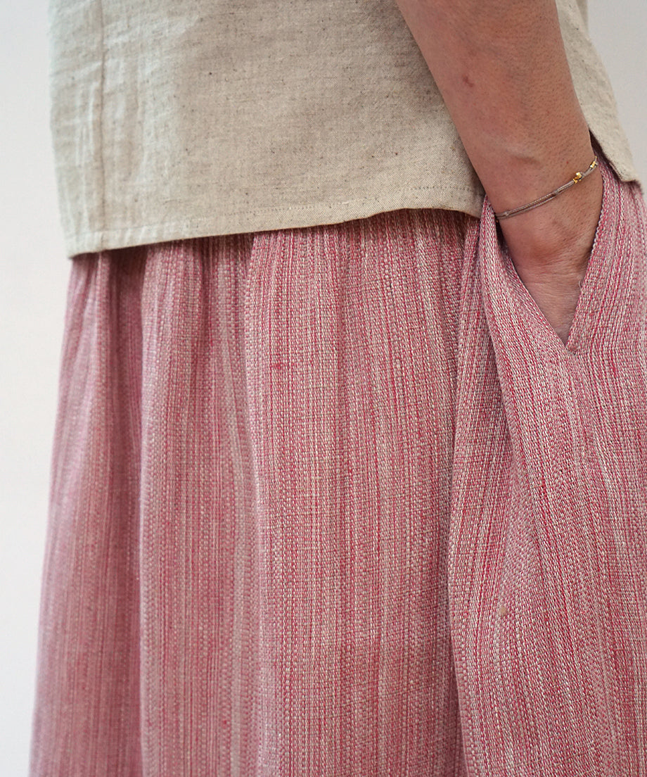 Koti series | Skirt, Linen & silk, Pink gray, 6900lP