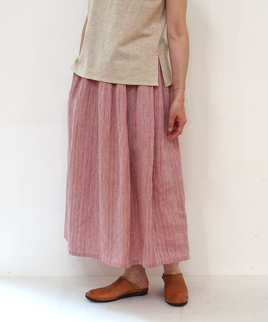 Koti series | Skirt, Linen & silk, Pink gray, 6900lP