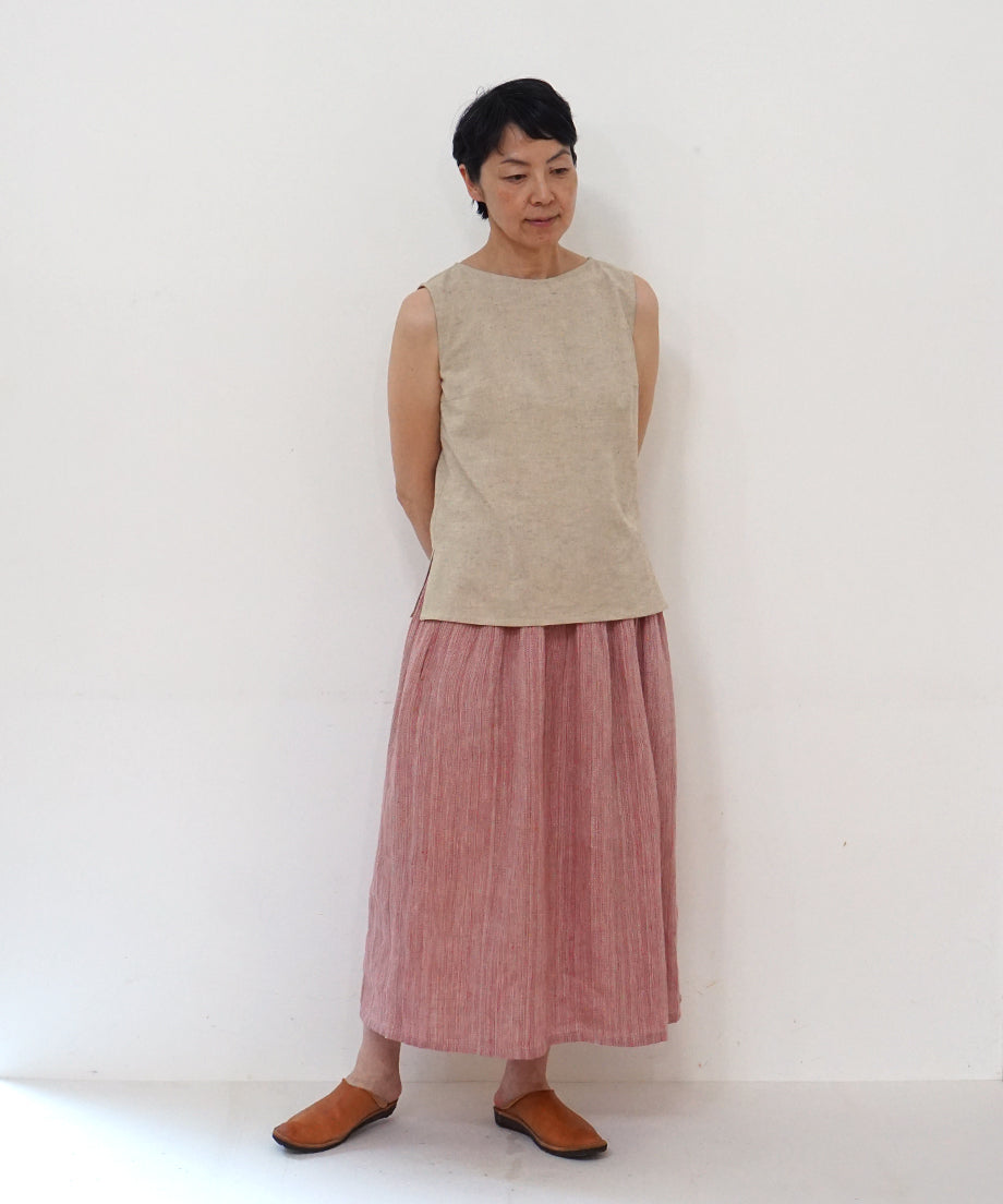 Koti series | Skirt, Linen & silk, Pink gray, 6900lP