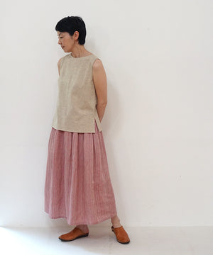 Koti series | Skirt, Linen & silk, Pink gray, 6900lP
