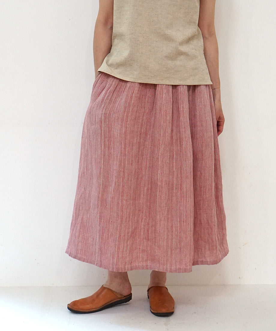 Koti series | Skirt, Linen & silk, Pink gray, 6900lP