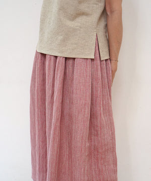 Koti series | Skirt, Linen & silk, Pink gray, 6900lP