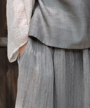 Koti series | Skirt, Wool & silk, Heather gray, 6902wG