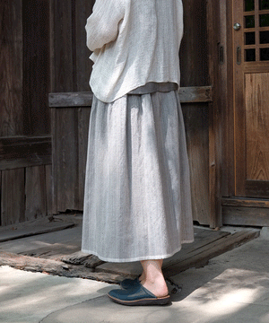 Koti series | Skirt, Wool & silk, Heather gray, 6902wG