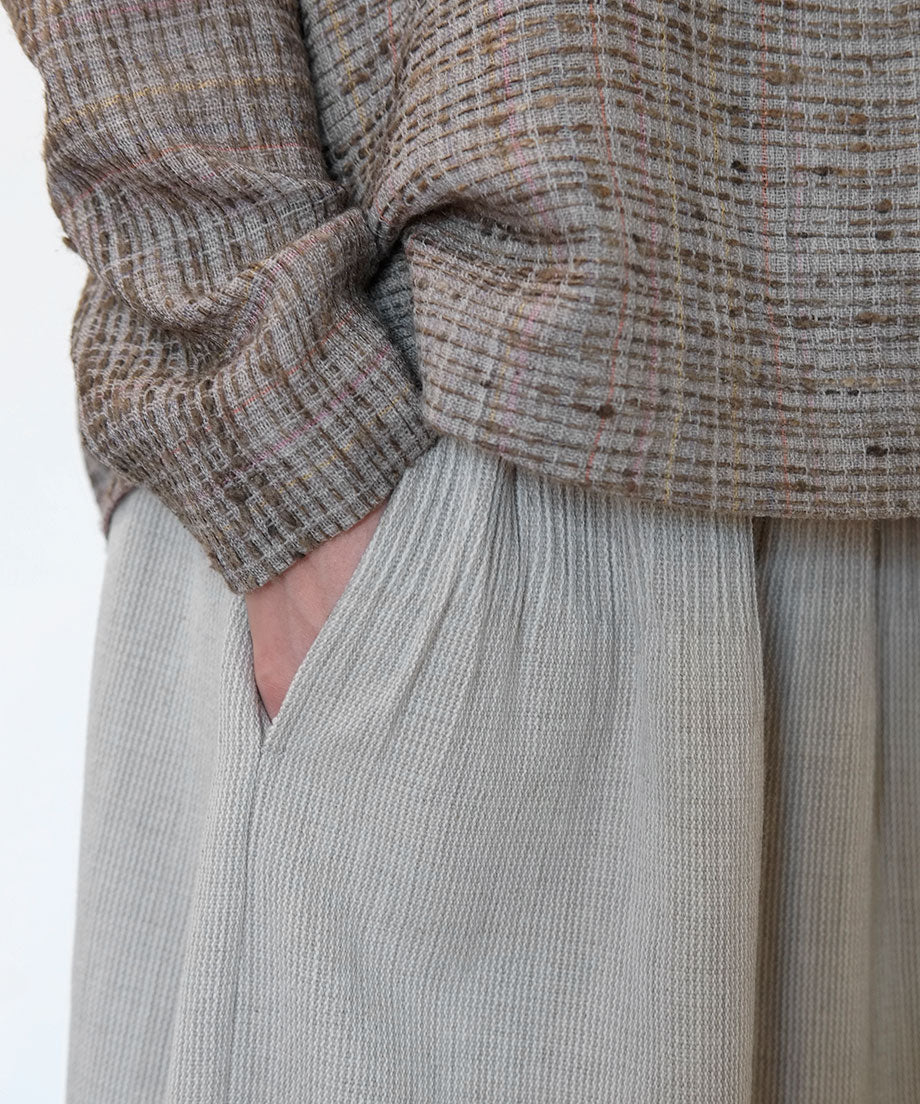 Koti series | Skirt, Wool & silk, Light gray, 6902wG