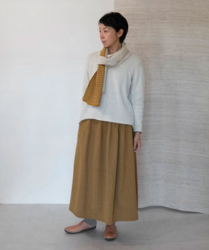Koti series | Skirt, Wool & silk, Mustard yellow, 6902wY
