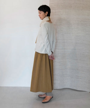 Koti series | Skirt, Wool & silk, Mustard yellow, 6902wY