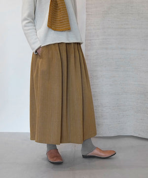 Koti series | Skirt, Wool & silk, Mustard yellow, 6902wY