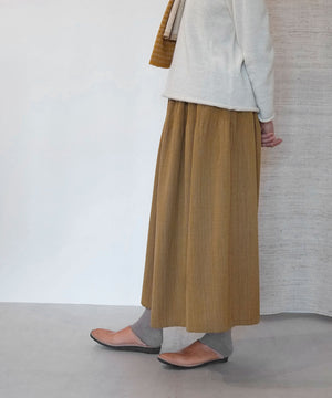 Koti series | Skirt, Wool & silk, Mustard yellow, 6902wY